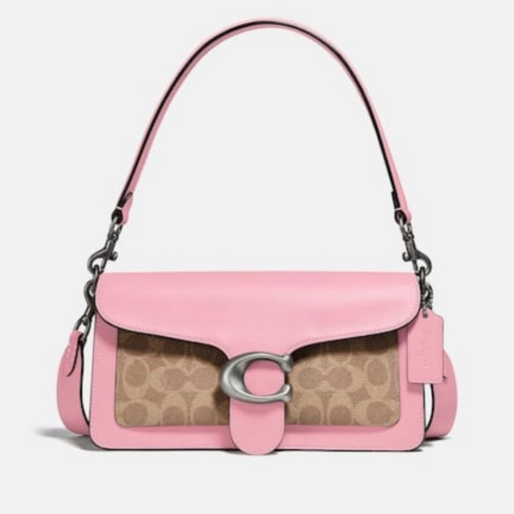 NWOT Coach Signature Tabby pink khaki bag purse